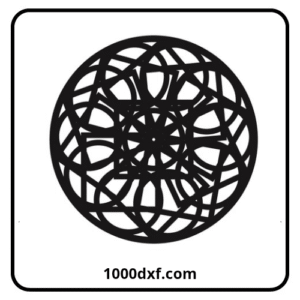 Geometric Circle Pattern DXF – Ornamental Design