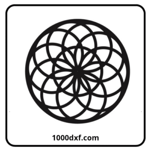 Geometric Circle Pattern DXF – Ornamental Design